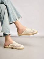 Mules Tressées avec Motif Floral BELLE WOMEN