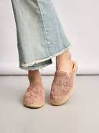 Mules Tressées avec Motif Floral BELLE WOMEN