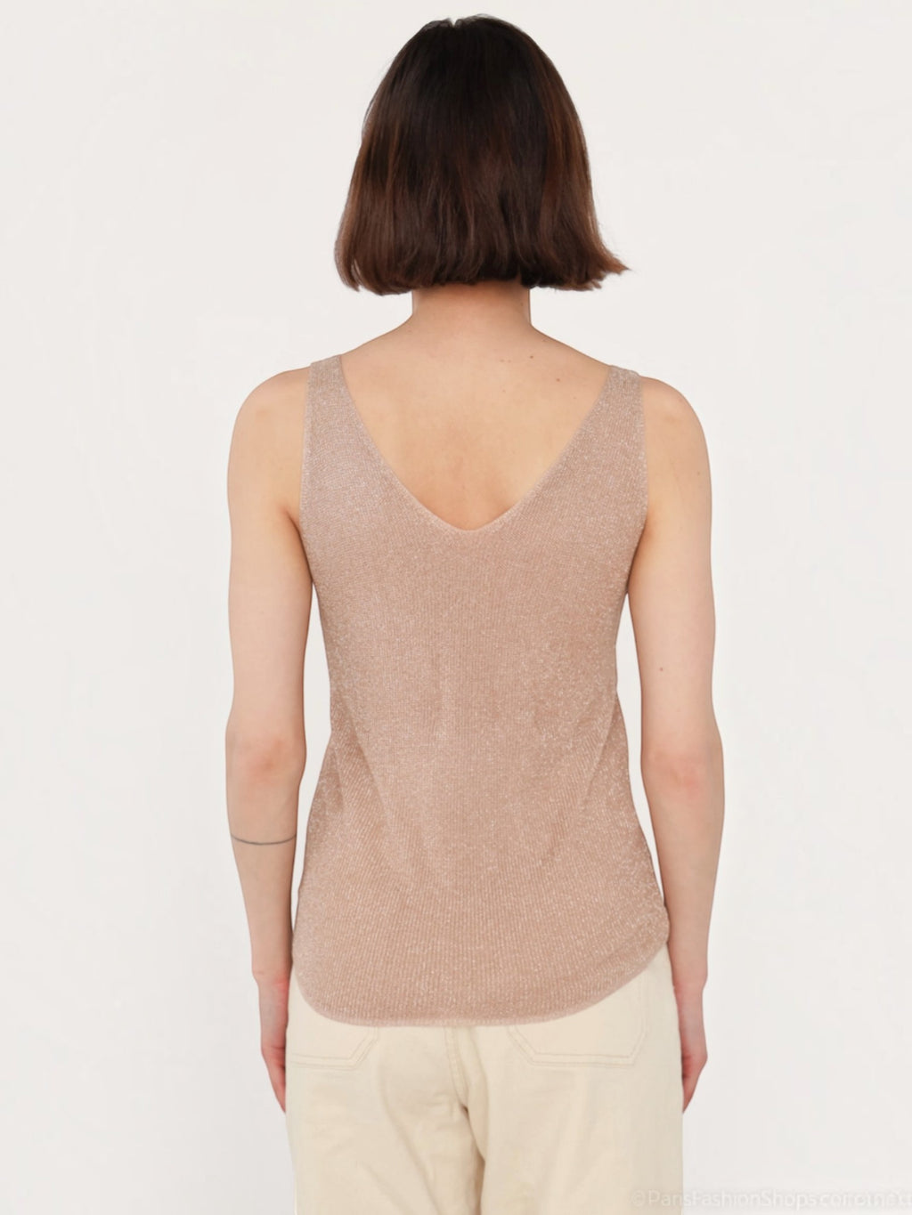Débardeur Lurex Col V ATTRAIT PARIS
