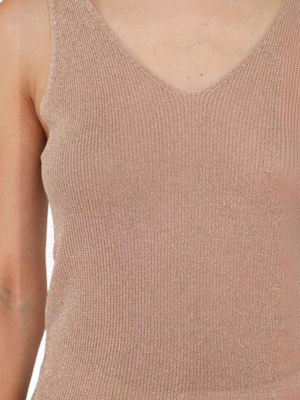 Débardeur Lurex Col V ATTRAIT PARIS