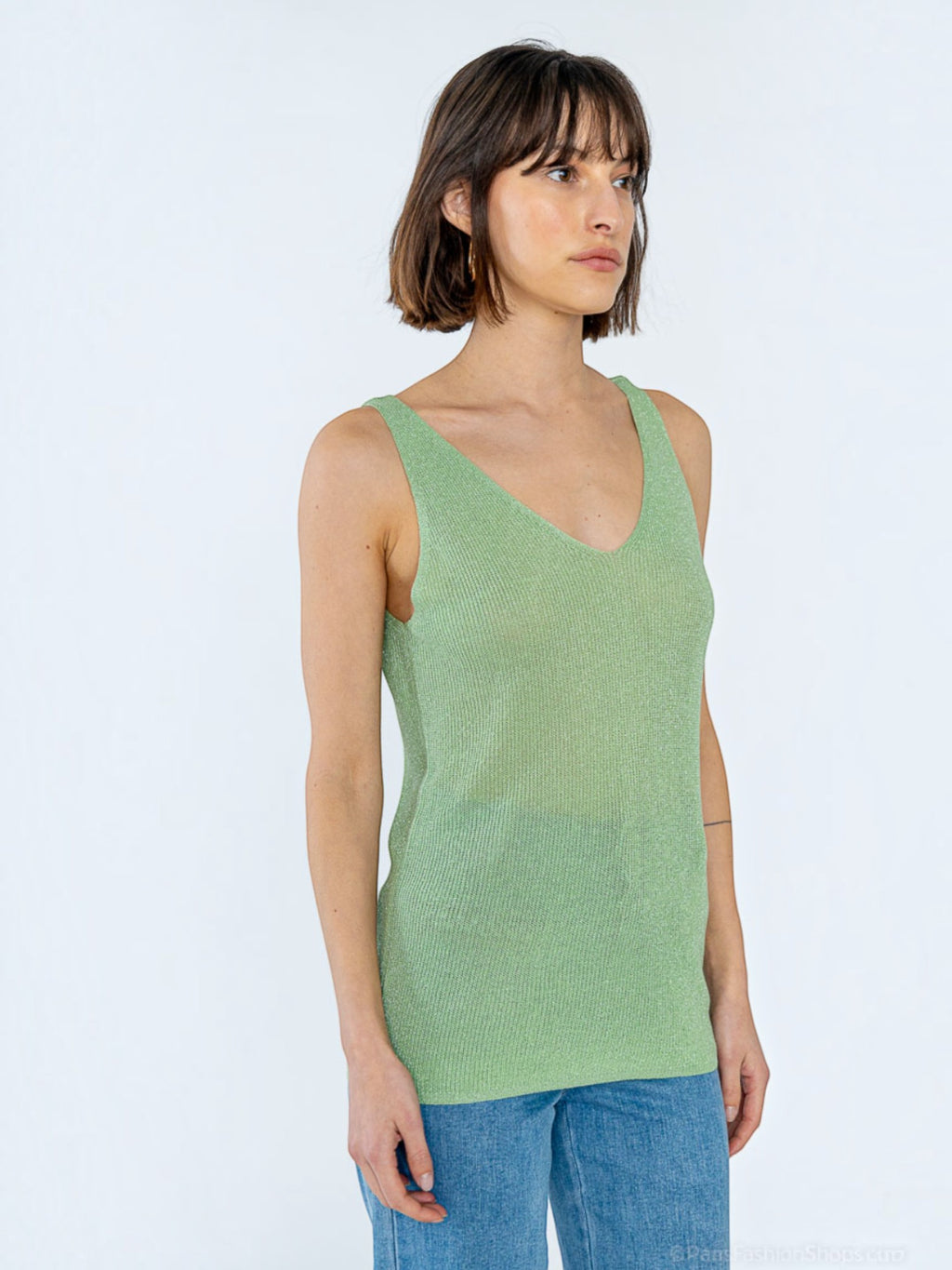 Débardeur Lurex Col V ATTRAIT PARIS