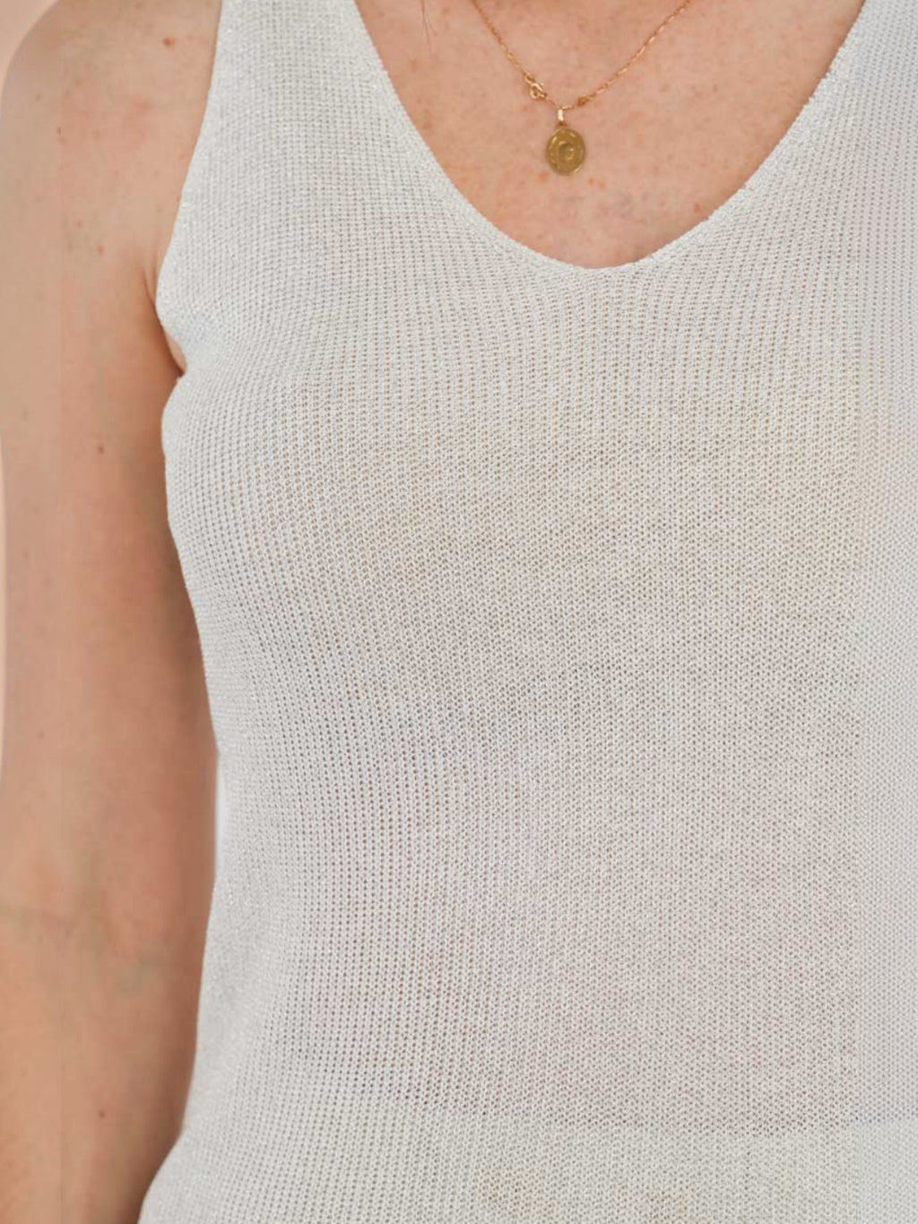 Débardeur Lurex Col V ATTRAIT PARIS