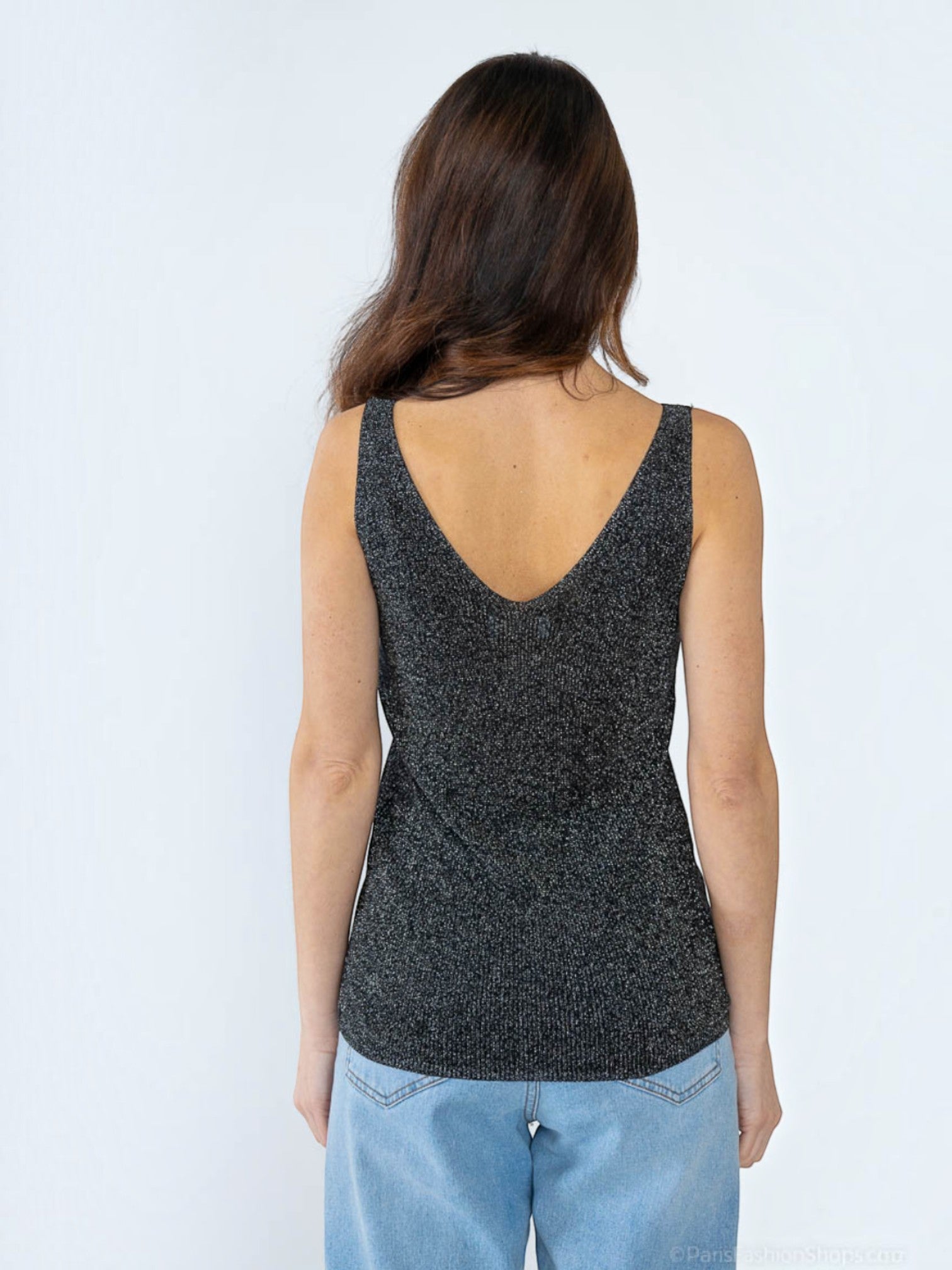 Débardeur Lurex Col V ATTRAIT PARIS