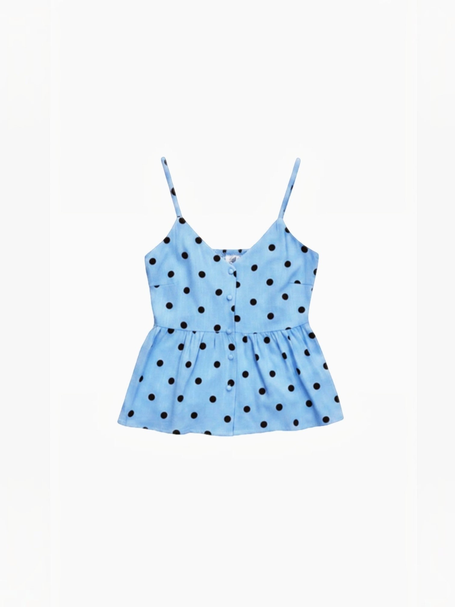 Top à Pois Peplum Col V ATTRAIT PARIS