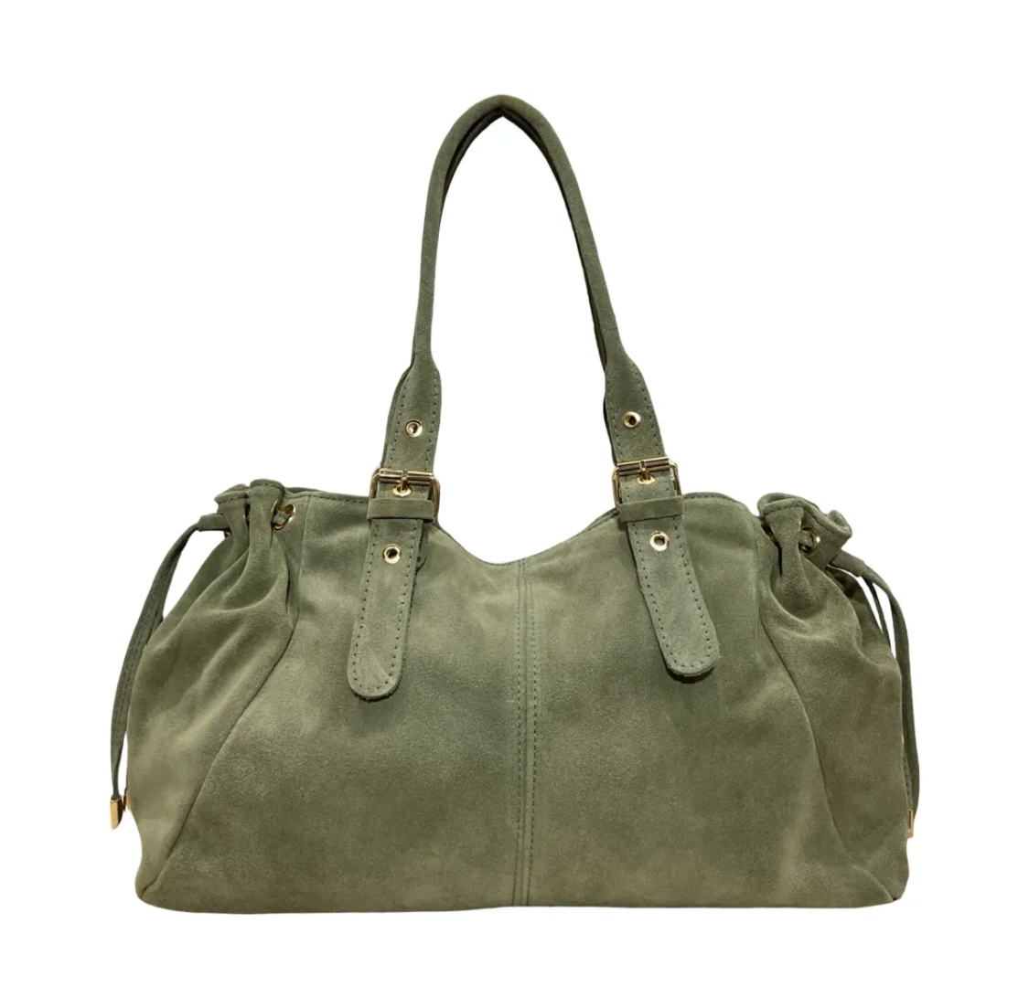 Sac Cuir Suédé format A4  Lacets Large LOUISA LEE