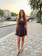 Combishort Bustier Uni Gaze de Coton LORIANE
