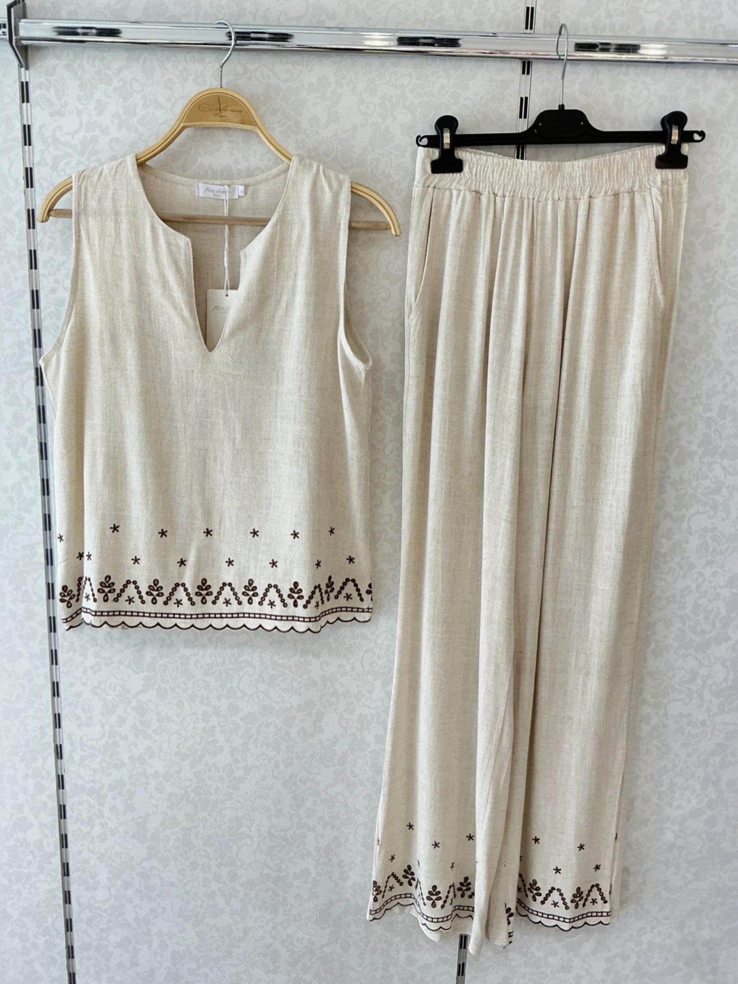 Ensemble top et pantalon chic MISS CHARM