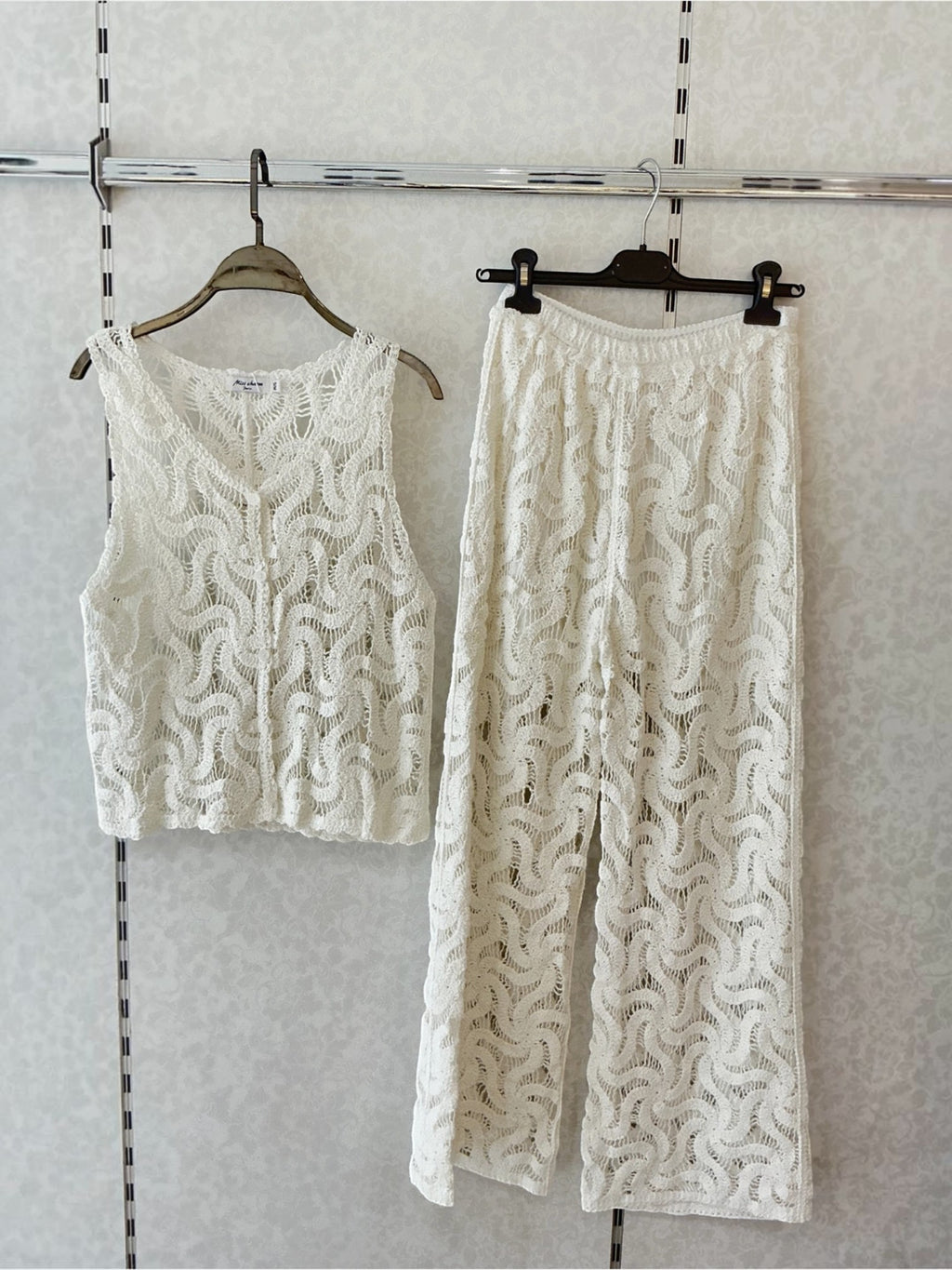 Ensemble top et pantalon crochet MISS CHARM