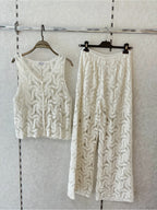 Ensemble top et pantalon crochet MISS CHARM