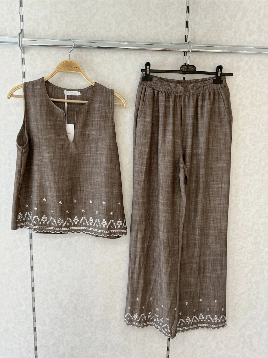 Ensemble top et pantalon chic MISS CHARM