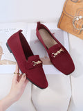 Mocassins bout carré maille boucle dorée