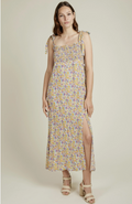 Robe longue fluide imprimé fleuri CAMILLE ANDY & LUCY