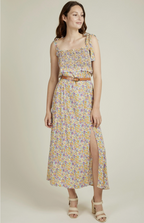 Robe longue fluide imprimé fleuri CAMILLE ANDY & LUCY