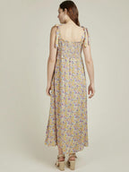 Robe longue fluide imprimé fleuri CAMILLE ANDY & LUCY
