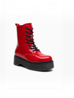 Bottines Noires Vernies à Plateforme  LADY GLORY