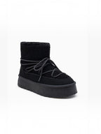 Bottines Plateforme Après-Ski Fausse Fourrure Lacets Croisés – LADY GLORY