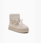 Bottines Plateforme Après-Ski Fausse Fourrure Lacets Croisés – LADY GLORY