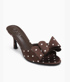 Mules à Talon Nœud Chic