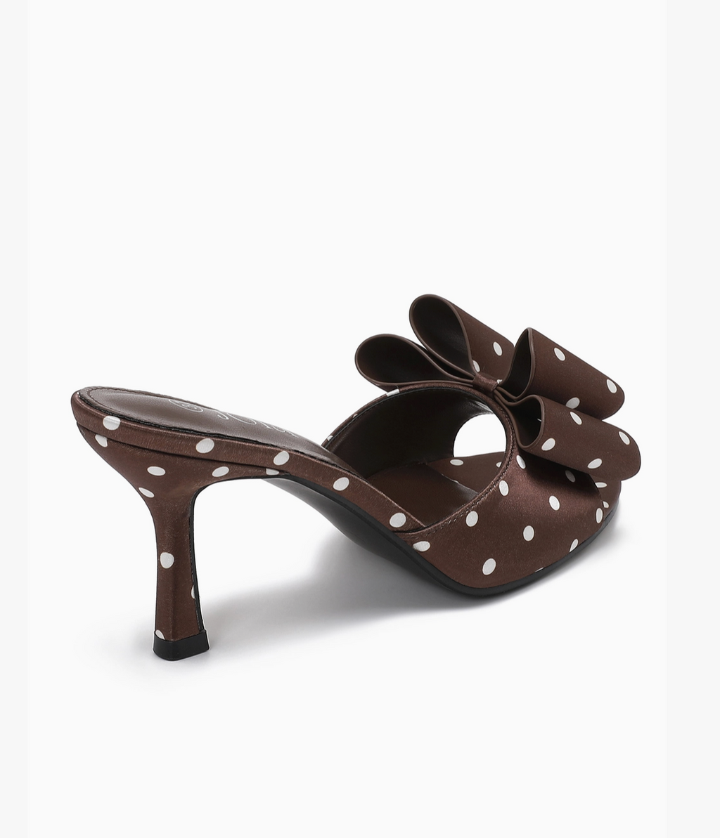 Mules à Talon Nœud Chic