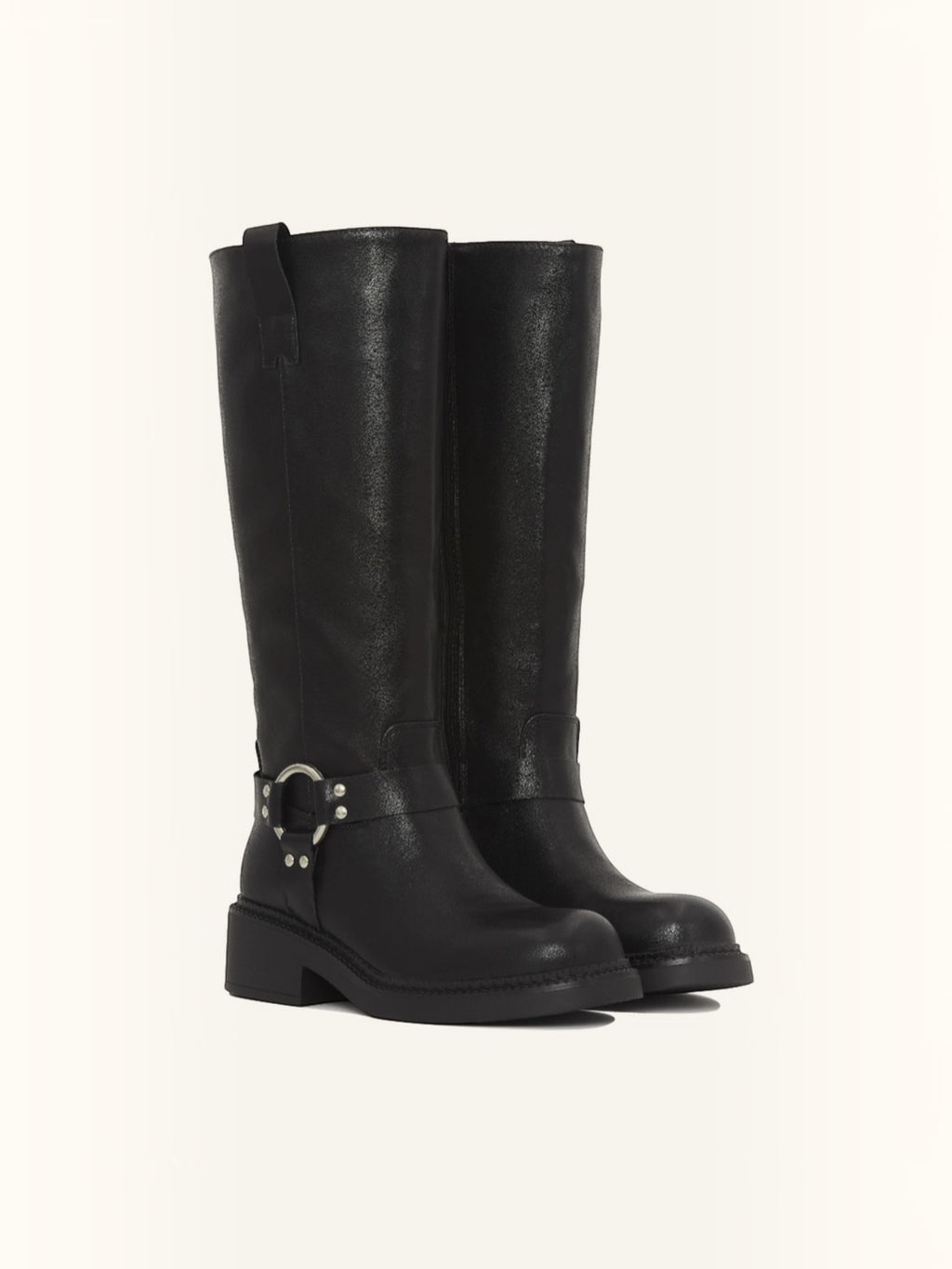 Botte Mi-Haute Biker Simili Cuir à Boucle STEPHAN PARIS