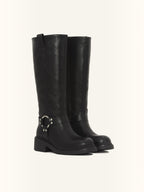 Botte Mi-Haute Biker Simili Cuir à Boucle STEPHAN PARIS