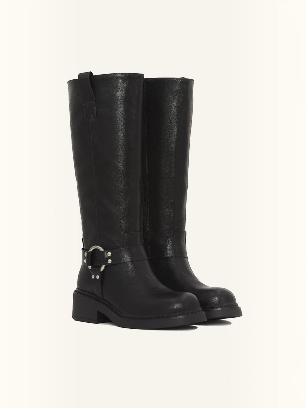 Botte Mi-Haute Biker Simili Cuir à Boucle STEPHAN PARIS