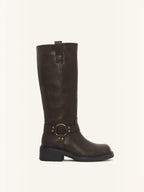 Botte Mi-Haute Biker Simili Cuir à Boucle STEPHAN PARIS