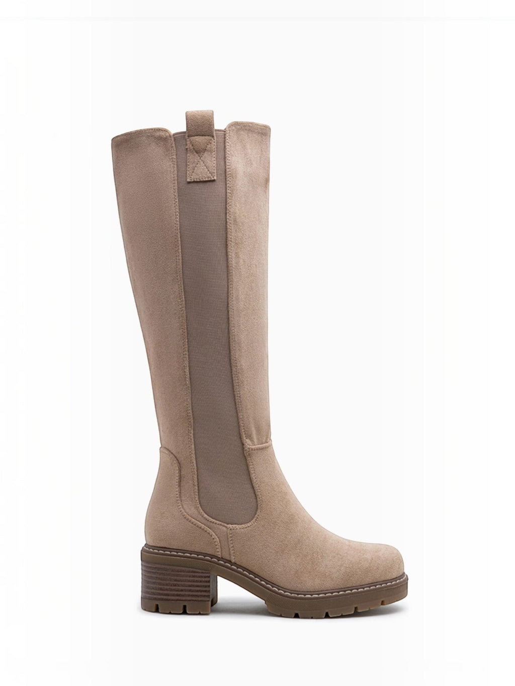 Bottes Hautes Femme à Talon Épais Suédine LADY GLORY