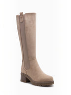 Bottes Hautes Femme à Talon Épais Suédine LADY GLORY