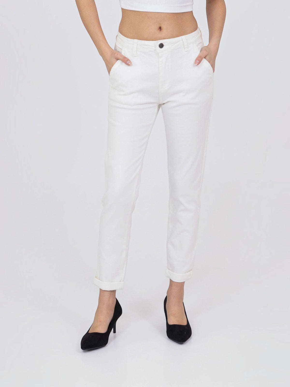 Pantalon Chino Stretch Taille Haute NINA CARTER