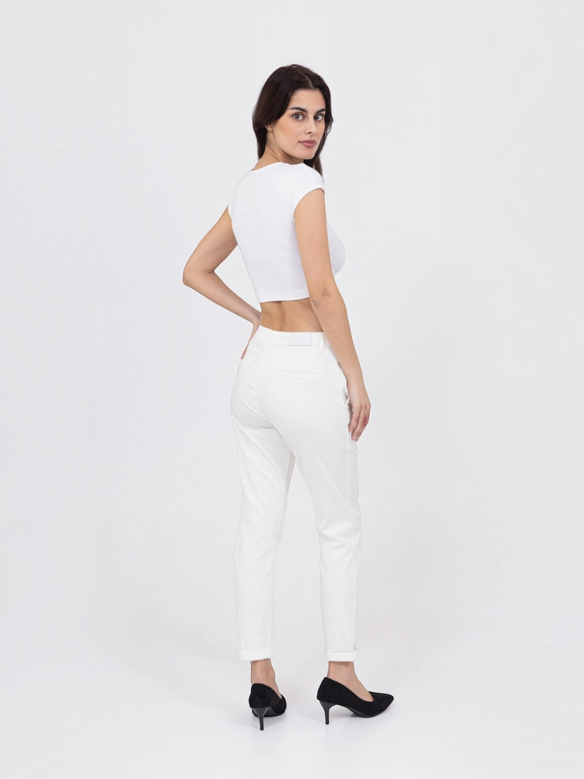Pantalon Chino Stretch Taille Haute NINA CARTER