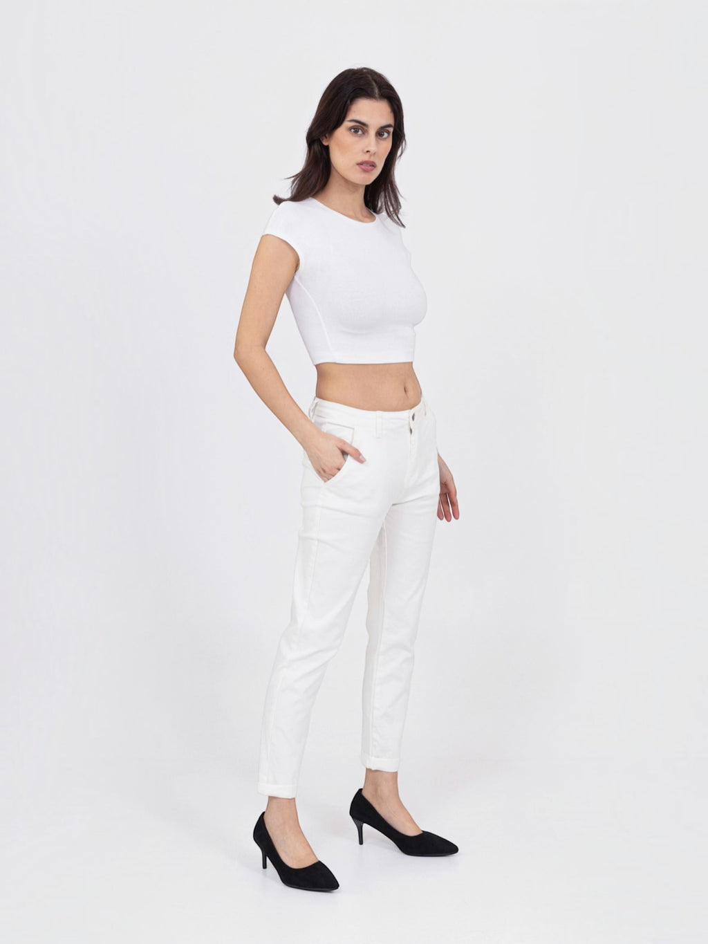 Pantalon Chino Stretch Taille Haute NINA CARTER