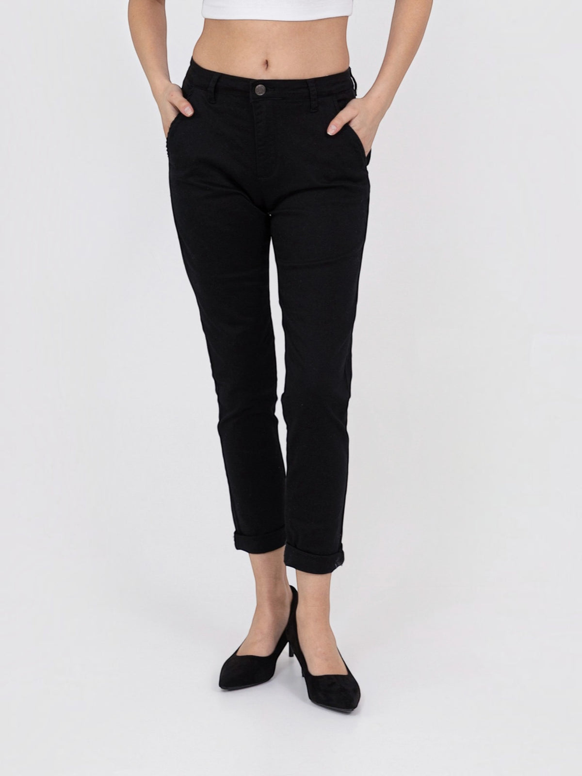 Pantalon Chino Stretch Taille Haute NINA CARTER