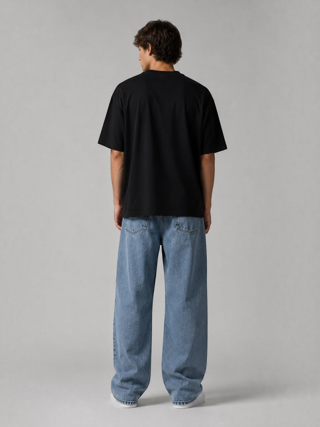 Jean Large à Patch Matelassé Homme FIVE EVER