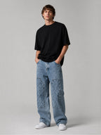 Jean Large à Patch Matelassé Homme FIVE EVER