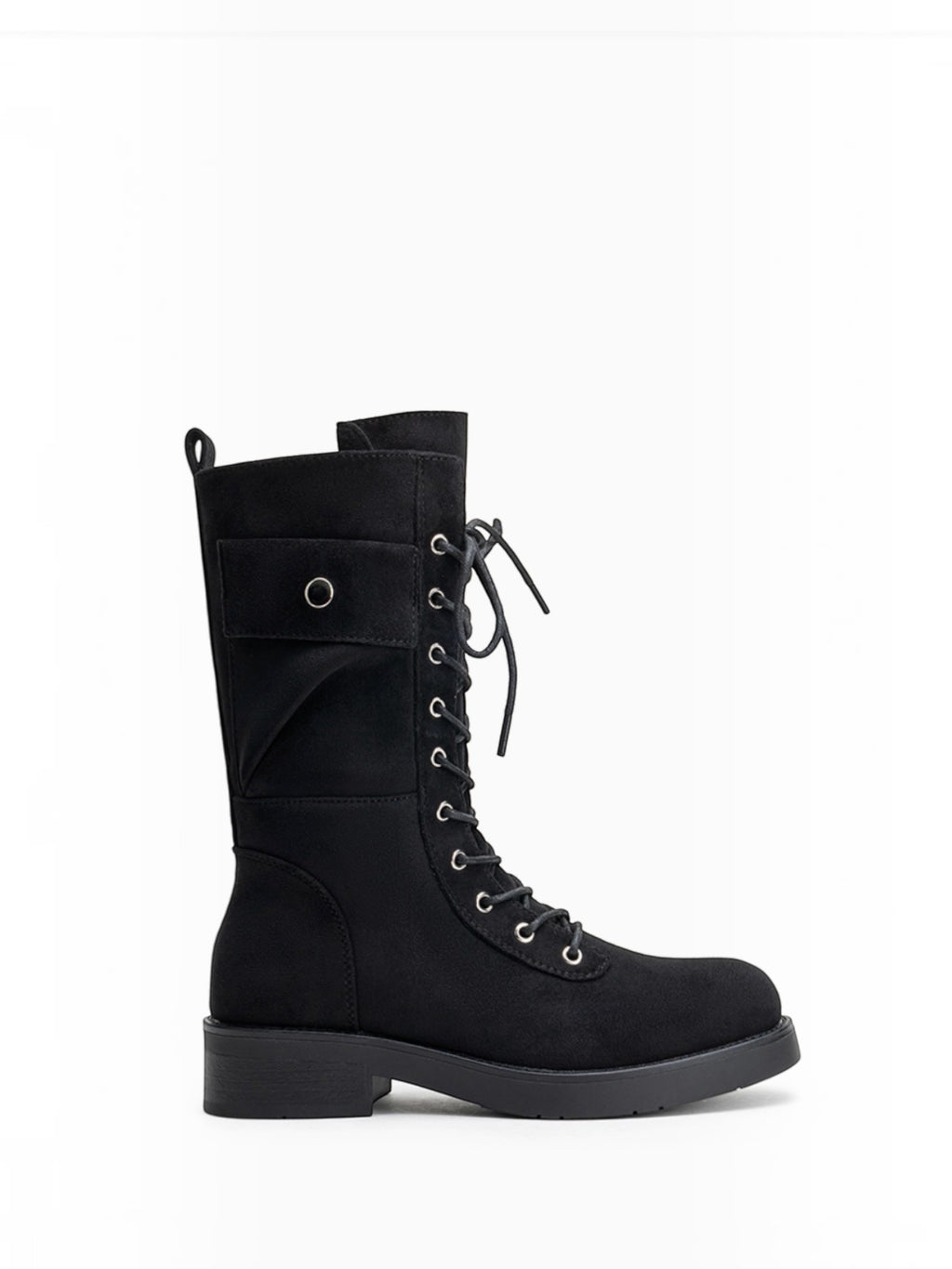 Bottes Mi-Hautes Style Rangers à Lacets en Suédine LADY GLORY