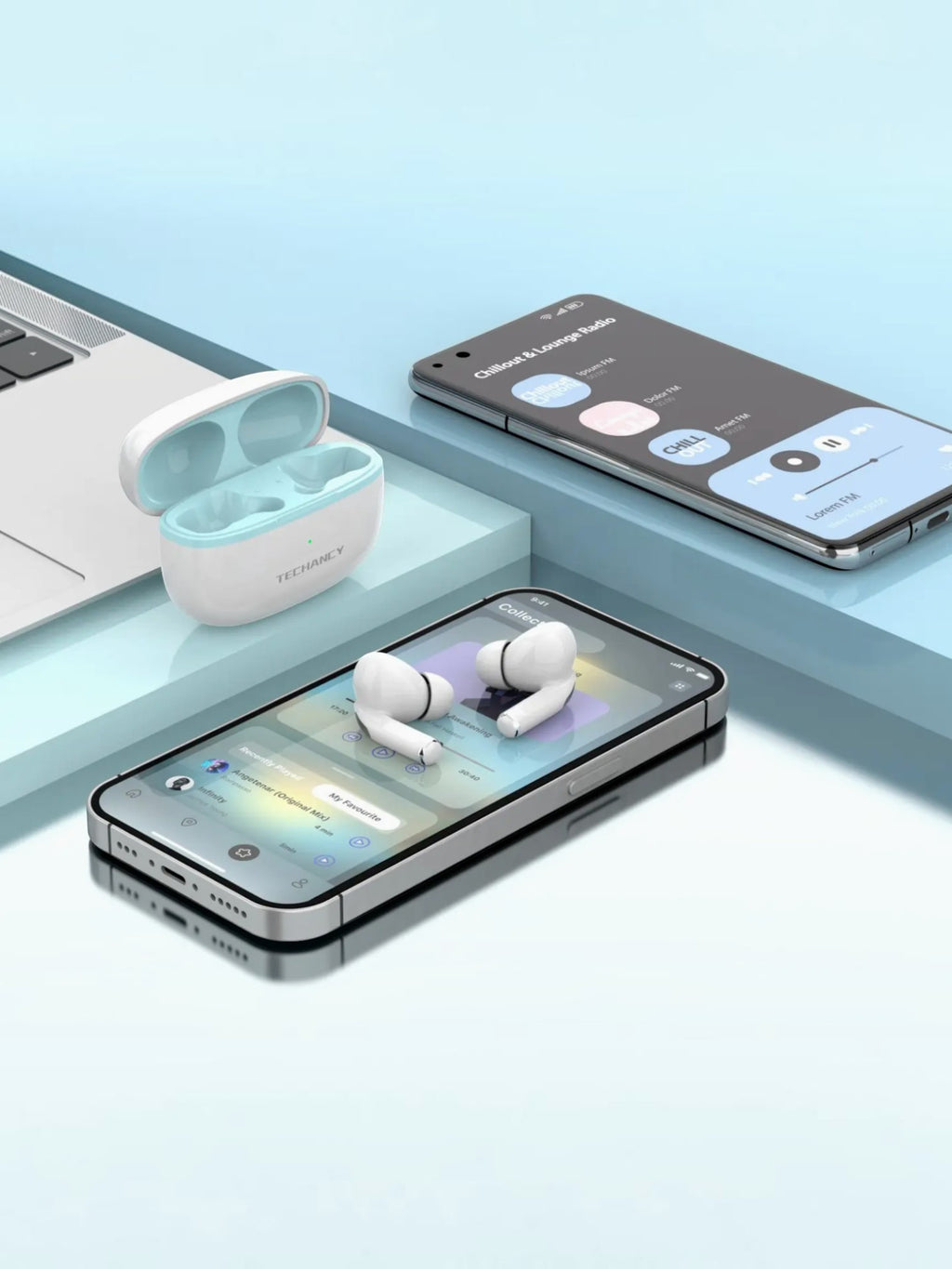 Écouteurs Bluetooth TWS 5.3 KP2714 TECHANCY