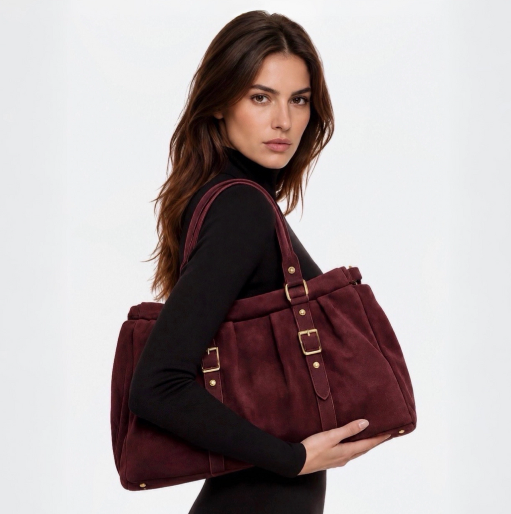 Sac à main cuir suède LYDIA LOUISA LEE