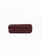 Sac bandoulière BROCK GALLANTRY La Nox bordeaux en matière grainée avec surpiqûres chevrons et trois compartiments