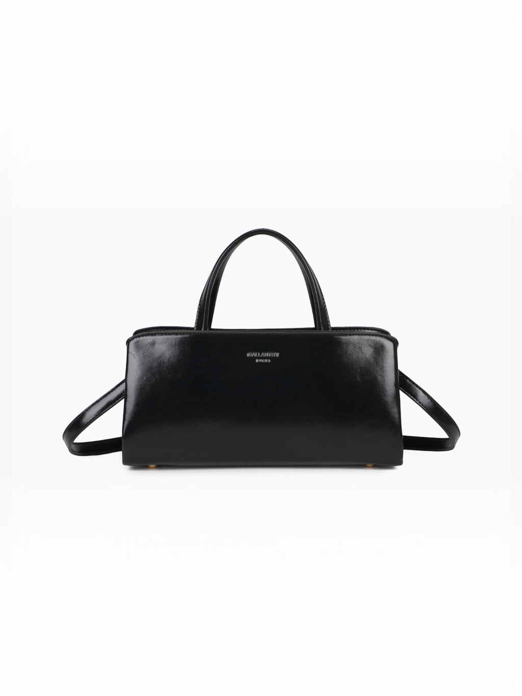 Sac à main noir BROCK GALLANTRY La Rivance à la silhouette allongée avec anses et bandoulière amovible