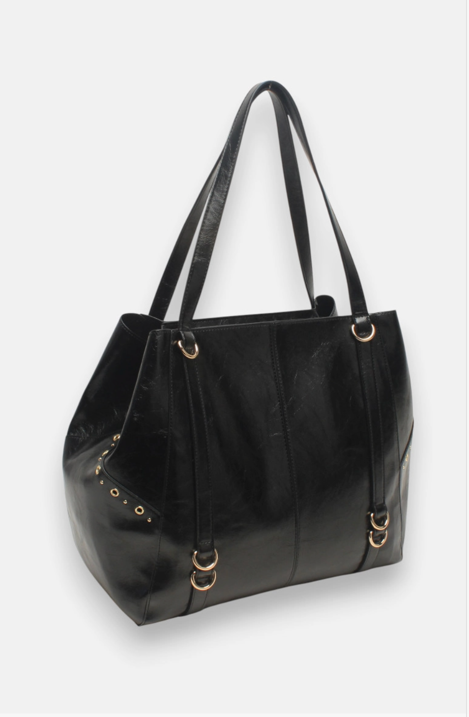 Grand sac cabas ajouré zippé à détails dorés BESTINI