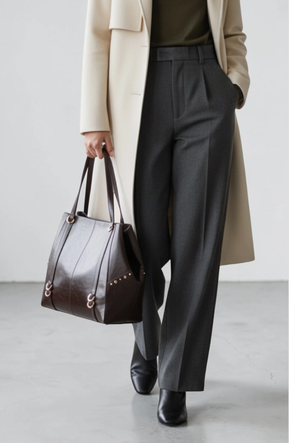 Grand sac cabas ajouré zippé à détails dorés BESTINI