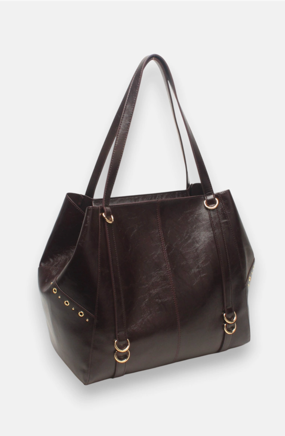 Grand sac cabas ajouré zippé à détails dorés BESTINI