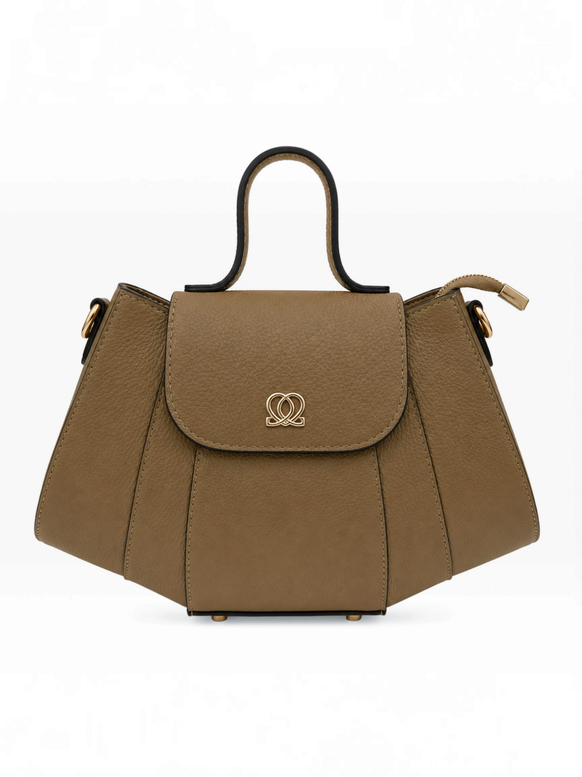 Sac à main trapèze en cuir grainé GALLANTRY