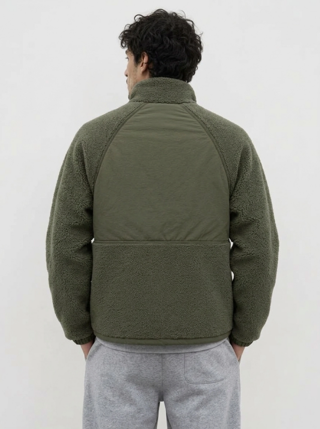 Polaire homme bi-matière à col montant KZR