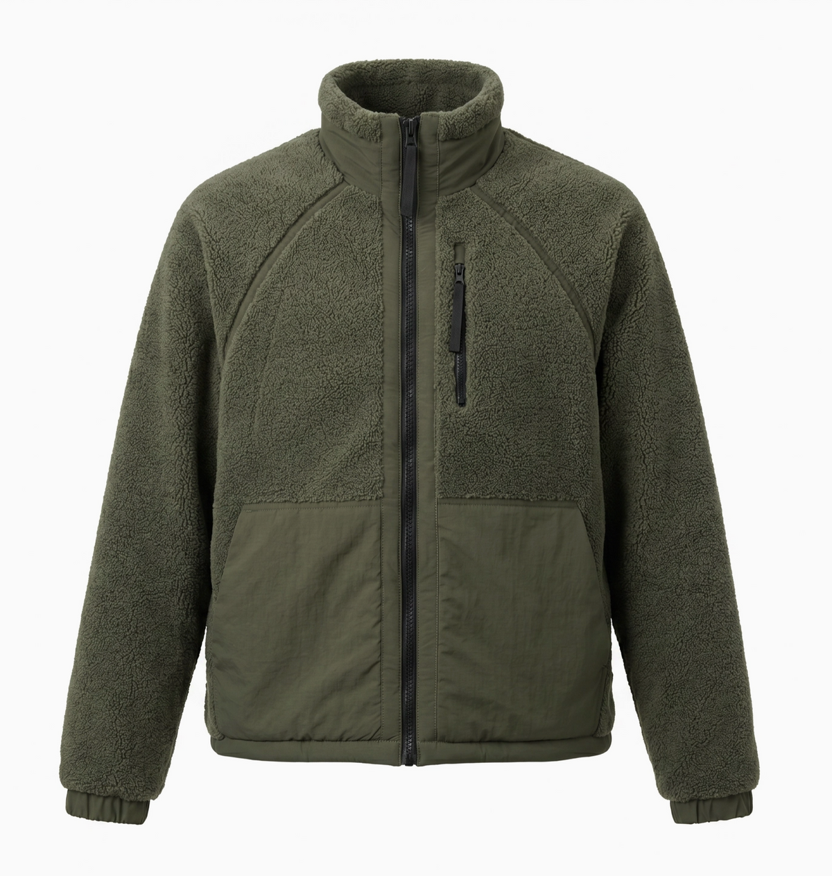 Polaire homme bi-matière à col montant KZR