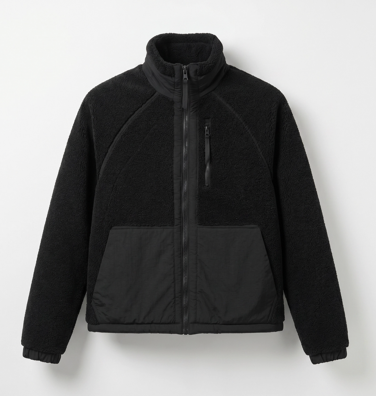 Polaire homme bi-matière à col montant KZR