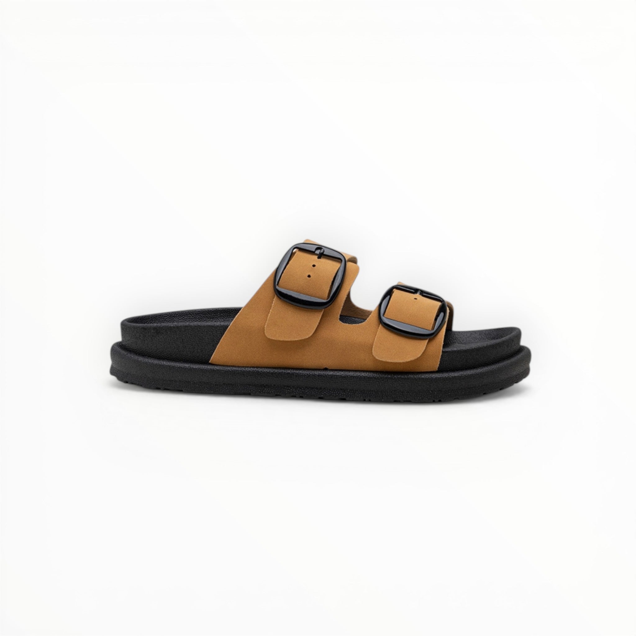 Sandales Plates à Doubles Boucles – LADY GLORY - Chaussures Femme - LADY GLORY