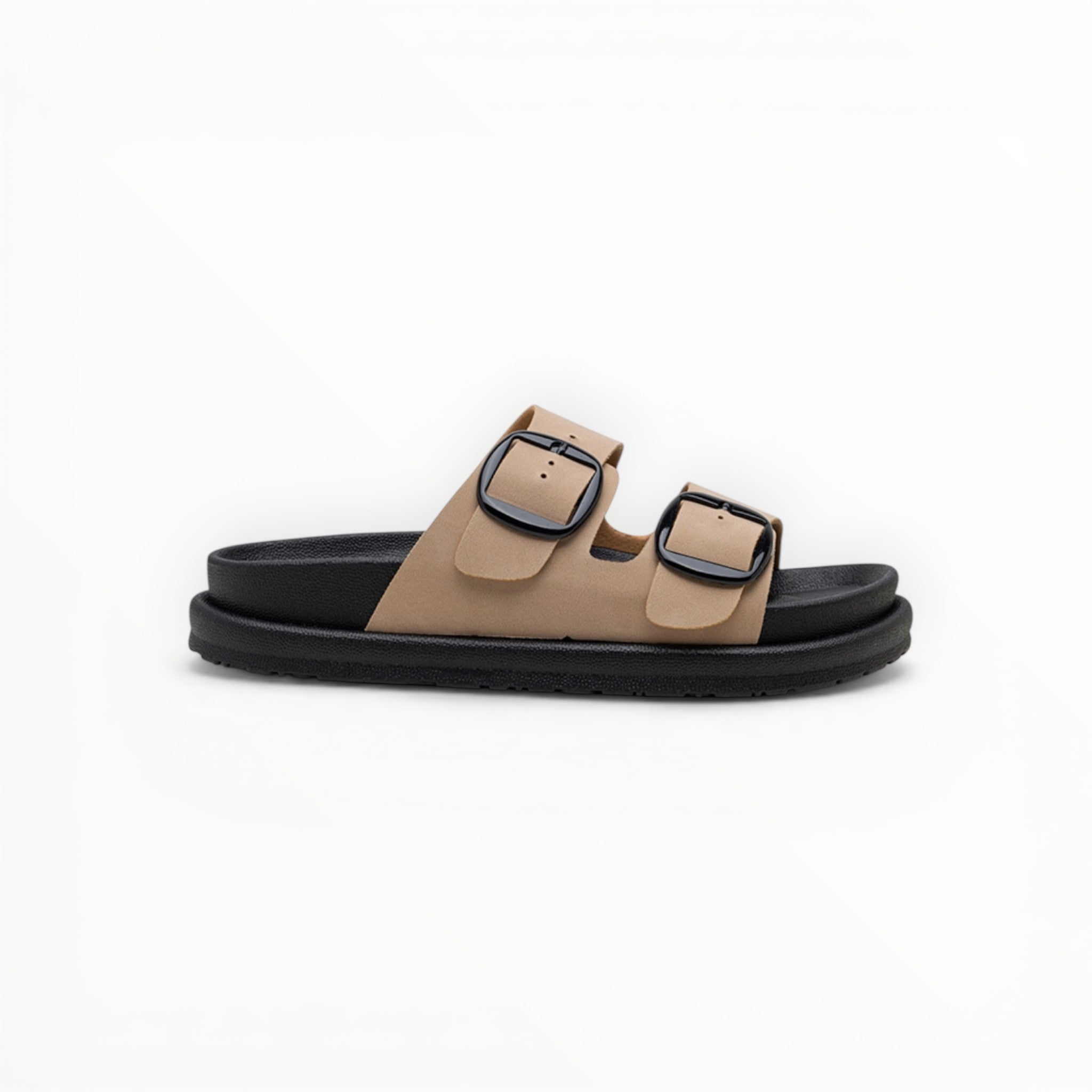 Sandales Plates à Doubles Boucles – LADY GLORY - Chaussures Femme - LADY GLORY