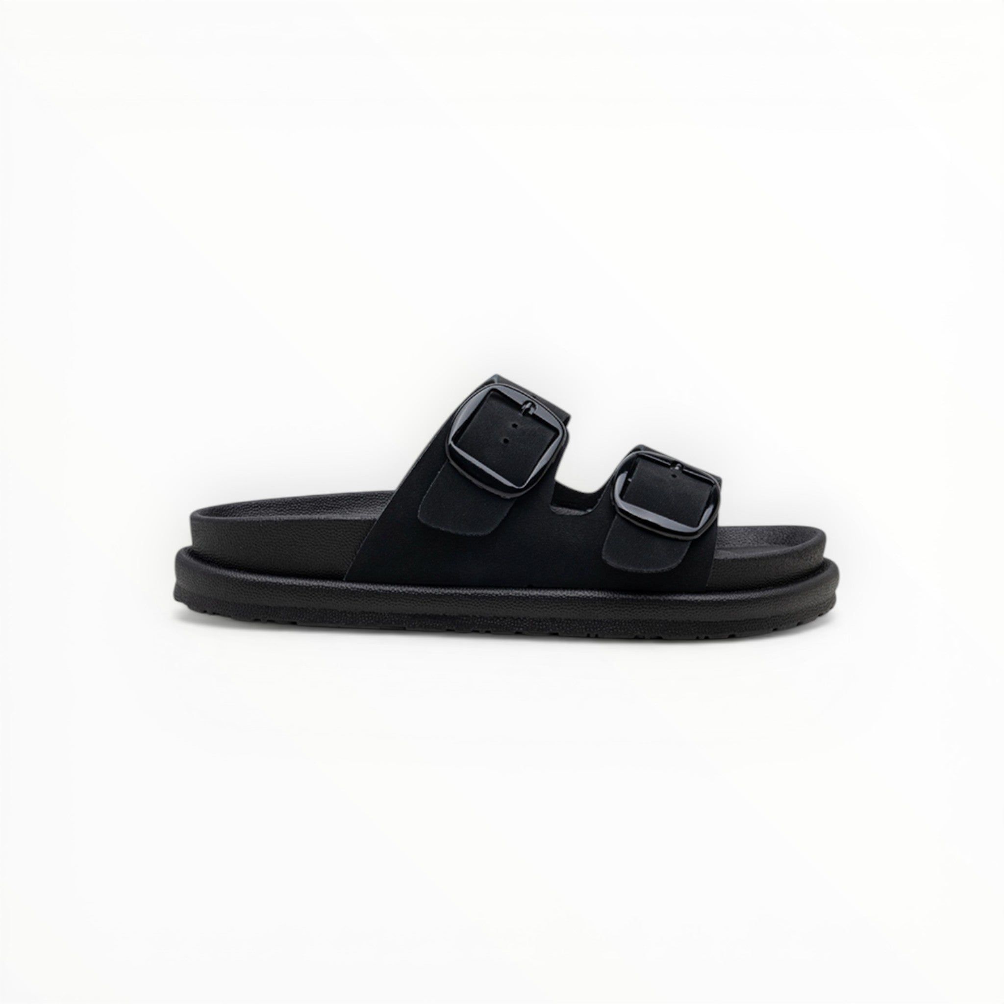 Sandales Plates à Doubles Boucles – LADY GLORY - Chaussures Femme - LADY GLORY